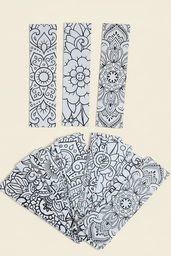 DIY boekenlegger - henna print