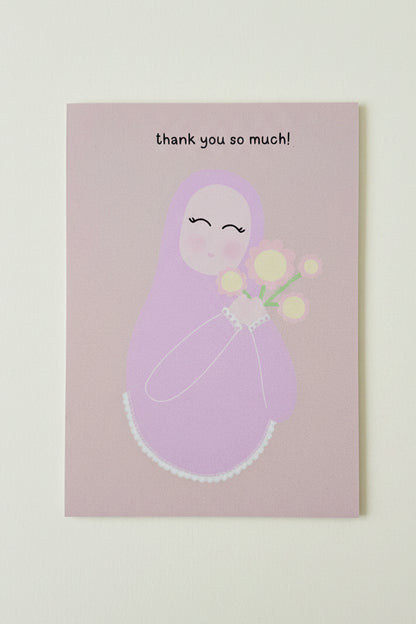 Islamic thank you card girls