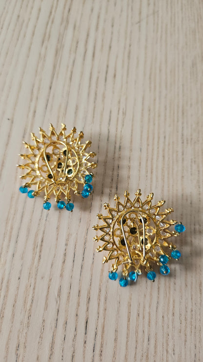 Turquoise oorknoppen
