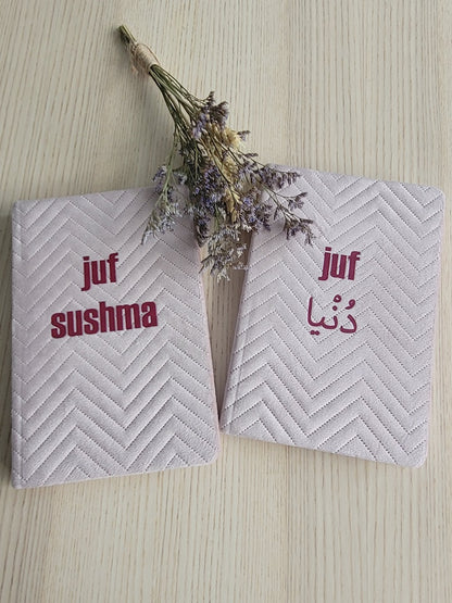 Gepersonaliseerd notitieboek A5 (roze stof)